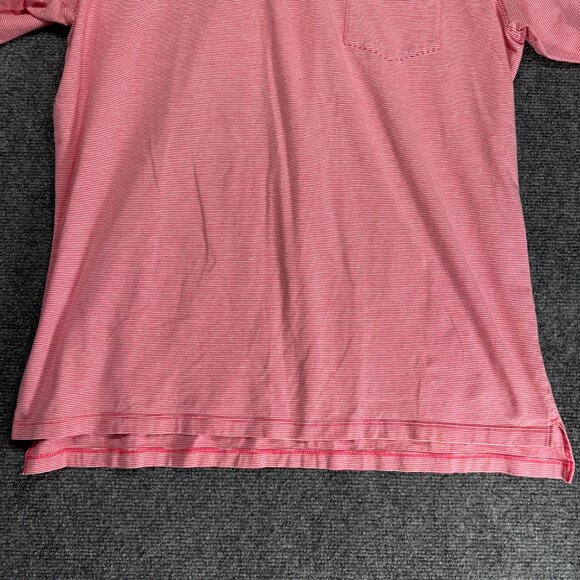 B Draddy Polo Shirt Mens Large Red Stretch Short Sleeve Unknown Pocket Logo - Picture 2 of 9